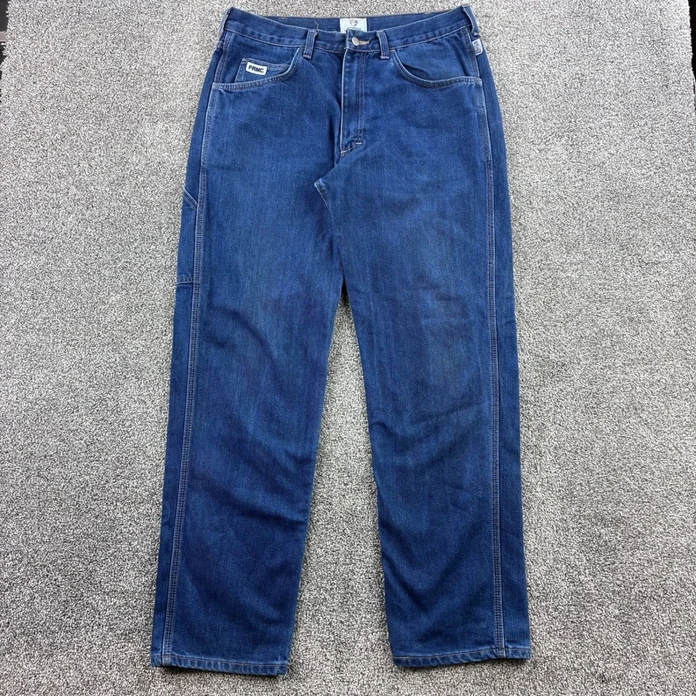 Tyndale Carpenter Jeans Mens 34x34 Blue FRMC Flame Resistant F290T USA Made